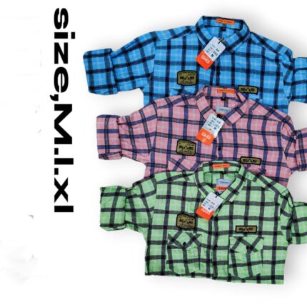 Full Sleeve Checks Shirts , Wholesale Set 18pcs,Sku-Sw108