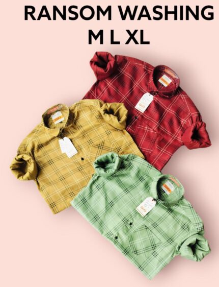 Full Sleeve Checks Shirts , Wholesale Set 18pcs,Sku-Sw172